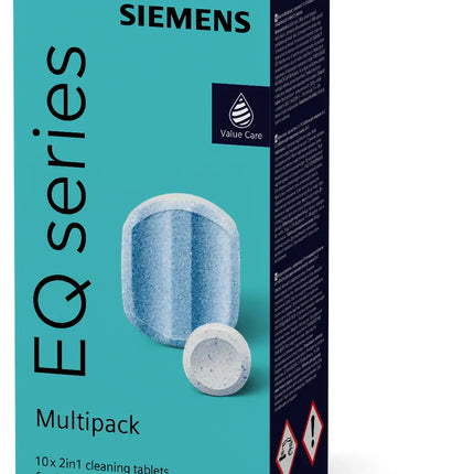 Siemens Multipack Entkalkung/Reinigung - 6 Entkalkungstabletten, 10 Reinigungstabletten passend für Kaffeevollautomaten der EQ Reihe, sowie Einbauvollautomaten