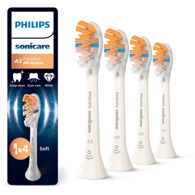 Philips Sonicare A3 Premium Gum Care Bürstenköpfe (4er-Pack) HX9094/87 - HX9094/88