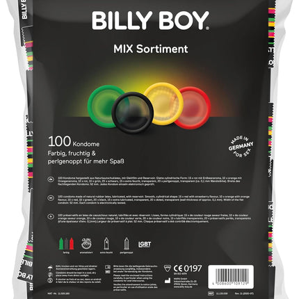 BILLY BOY 100 Mixed Condoms 52mm Original Fit