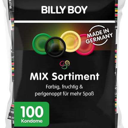 BILLY BOY 100 Mixed Condoms 52mm Original Fit