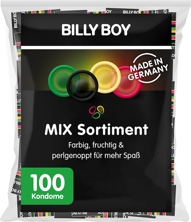 BILLY BOY 100 Mixed Condoms 52mm Original Fit