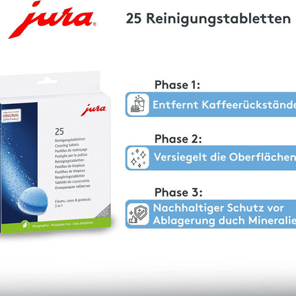 Jura 3-Phasen-Reinigungstabletten - 25 Stück